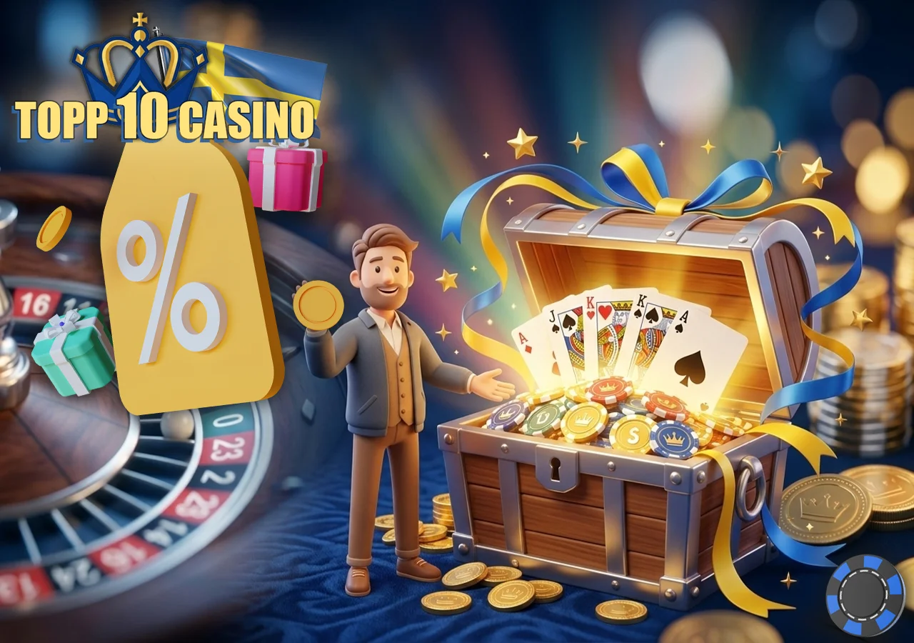 Olika typer av casinobonusar tillgängliga för svenska spelare.